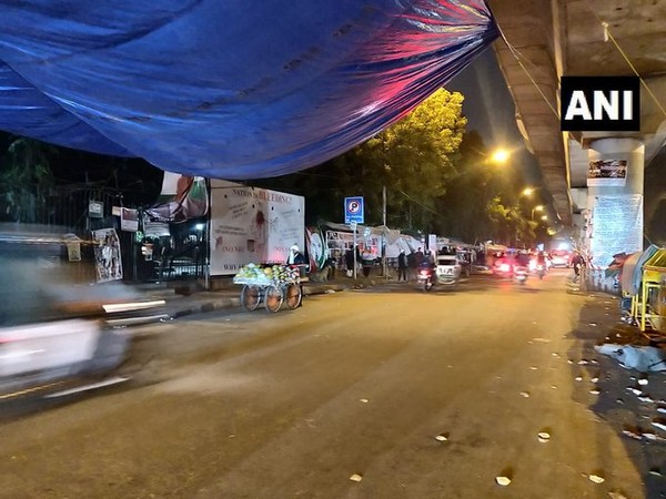 The road outside gate number 7 of Jamia Millia Islamia which has been cleared ahead of Delhi Assembly elections.