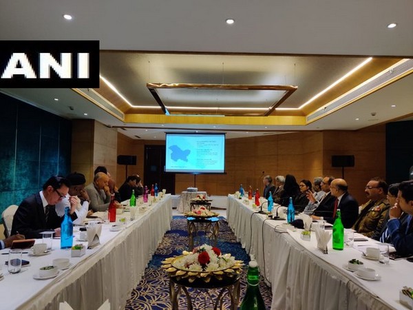 A delegation of 15 foreign envoys meets officials of J&K administration in Jammu on Friday.