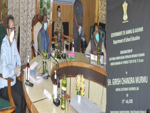 Jammu and Kashmir Lt Governor Girish Chandra Murmu e-inaugurating development projects in Pulwama. (credit: DIPR-J&K Twitter)
