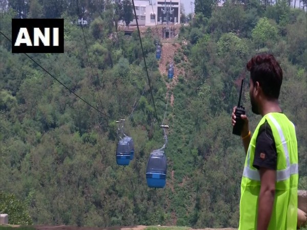 A visual of Jammu Ropeway during a final trial. 