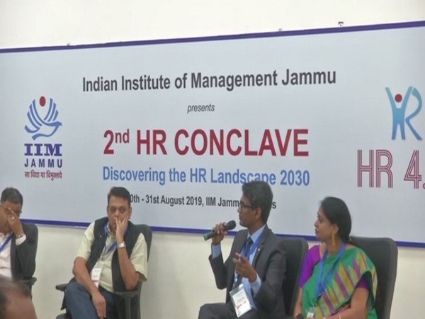 Visual from the HR Conclave at IIM, Jammu. Photo/ANI