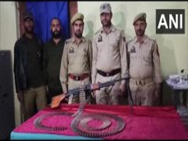 Arms and ammunition recovered from Surankote area of Poonch district on June 23. [Photo/ANI]