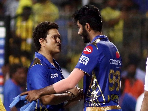 Sachin Tendulkar, left, and Jasprit Bumrah, right.  (Photo/Jasprit Bumrah Twitter)