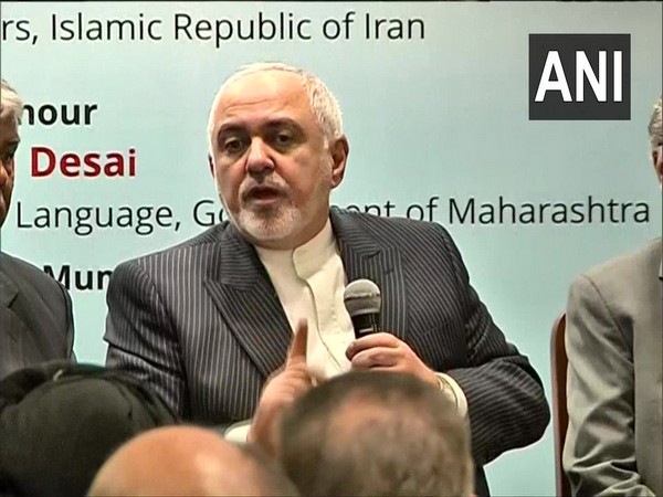 Iranian Foreign Minister Javad Zarif speaking to media in Mumbai on Friday.