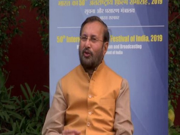 Union Environment and Climate Change Minister Prakash Javadekar addressing media persons in Delhi on Saturday. Photo/ANI