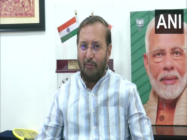 Union Minister Prakash Javadekar speaking to media on Sunday. [Photo/ANI]