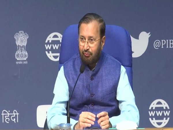 Union Minister Prakash Javadekar speaking at a press conference in New Delhi on Wednesday. Photo/ANI