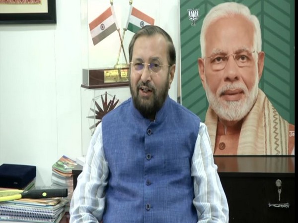 Union Minister Prakash Javadekar speaking to reporters in New Delhi on Tuesday. Photo/ANI