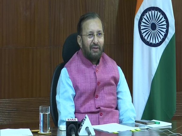 Union Minister Prakash Javadekar delivering keynote address at International Energy Agency's Energy Technology Perspectives 2020. Photo/ANI