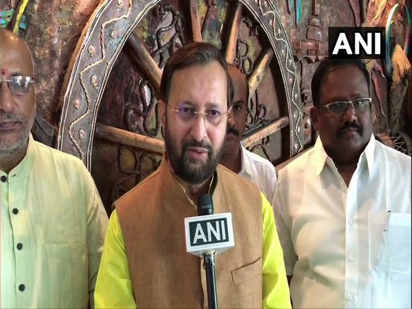 Union Minister Prakash Javadekar speaking to ANI in Coimbatore on Saturday.