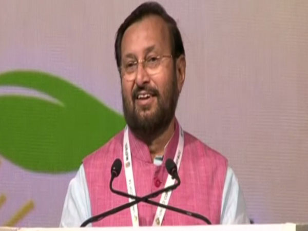 Union Minister addressing the 14th COP14 to UNCCD in Greater Noida. Photo/ANI