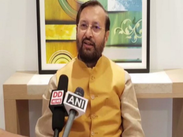Union Minister Prakash Javadekar speaking to reporters in Latur on Saturday. Photo/ANI