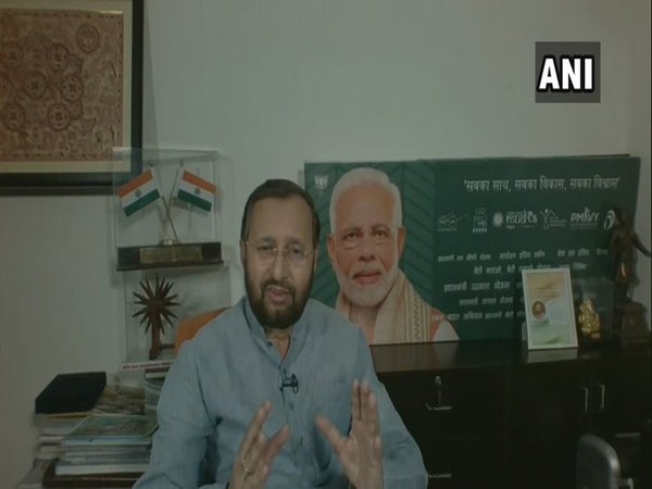 Union Environment Minister Prakash Javadekar during his interaction on Facebook Live on Sunday. Photo/ANI