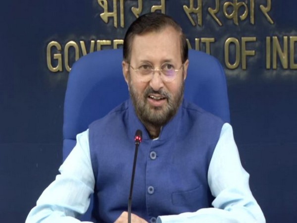Union Minister Prakash Javadekar speaking to reporters after a cabinet meeting in New Delhi on Wednesday. (Photo/ANI)