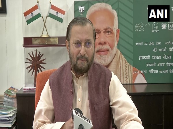 Union Minister Prakash Javadekar speaking to ANI on Friday. (Photo/ANI)