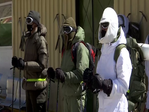 The multi-layered clothing provided to jawans deployed in high-altitude areas in Ladakh. [Photo/ANI]