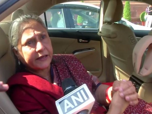 Rajya Sabha MP Jaya Bachchan speaking to ANI in New Delhi on Tuesday. Photo/ANI