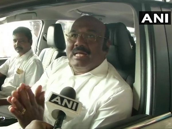 Tamil Nadu Minister D Jayakumar speaking to ANI in Chennai on Friday.