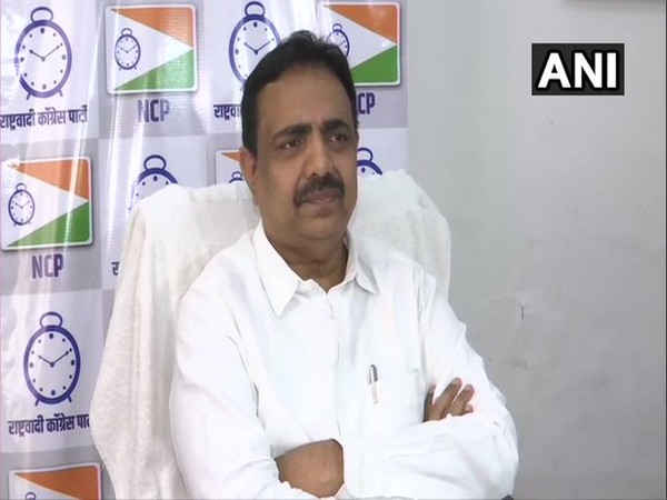 NCP Maharashtra President Jayant Patil speaking to reporters in Mumbai on Wednesday. [Photo/ANI]
