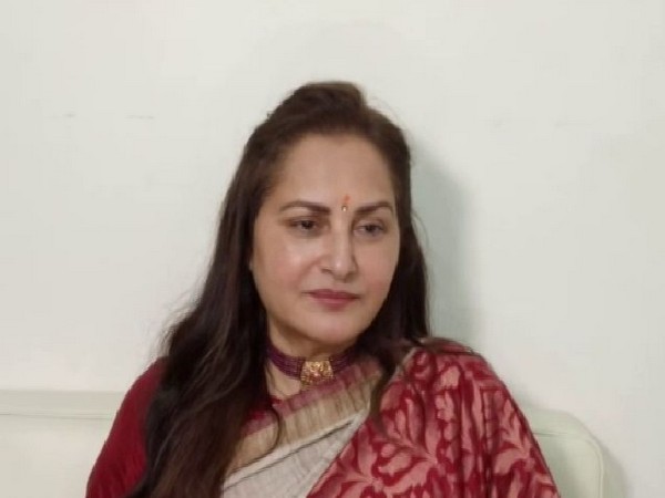 BJP leader Jaya Prada speaking to mediapersons in Rampur on Monday. Photo/ANI