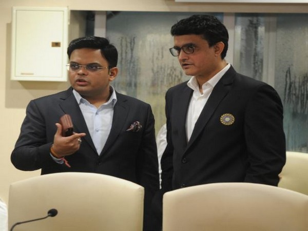 BCCI secretary Jay Shah (left) with president Sourav Ganguly (Photo: BCCI twitter)