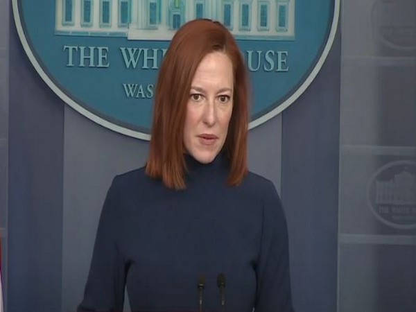 White House Press Secretary Jen Psaki speaking at a press briefing on Monday (local time)