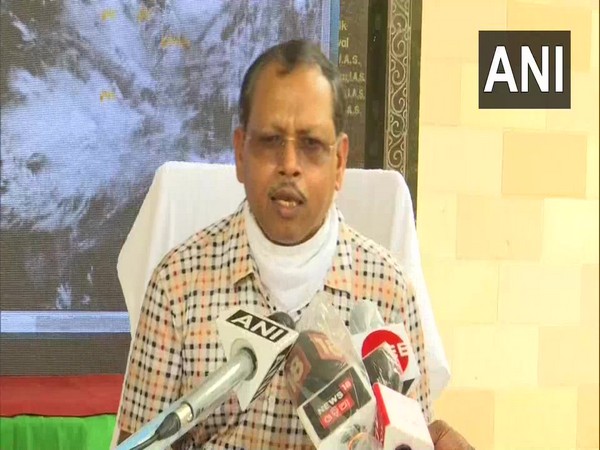 Odisha Special Relief Commissioner Pradeep Kumar Jena during a press conference in Bhubaneswar on Monday. (Photo/ANI)