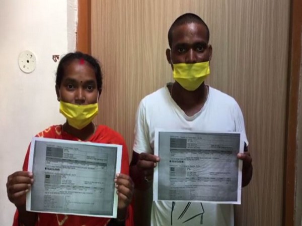 Jharkhand couple who drove 1,200 km to write exam in MP get air ticket for return journey. Photo/ANI