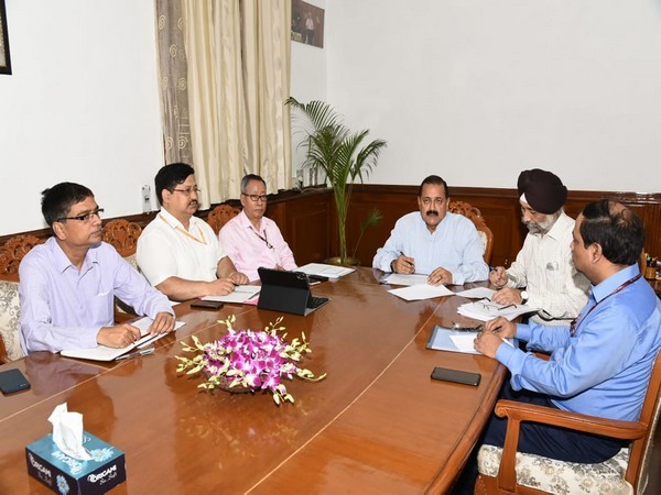 MoS Development of North Eastern Region (Independent Charge) Dr Jitendra Singh at a meeting in New Delhi on Monday. Photo/ANI