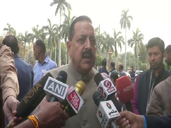 MoS Jitendra Singh speaking to reporters on Wednesday in New Delhi. Photo/ANI