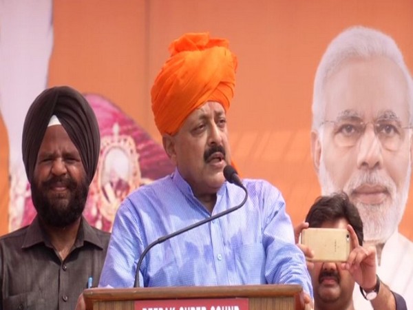 Union Minister Jitendra Singh addressing an event in Jammu. (Photo/ANI)