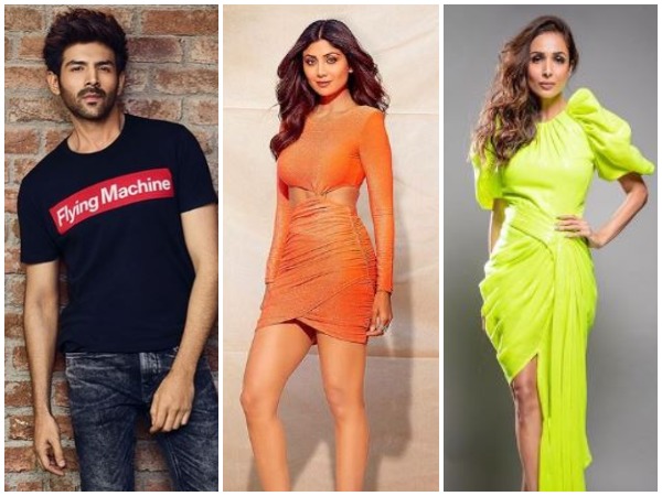 Kartik Aaryan, Shilpa Shetty, and Malaika Arora (Image courtesy: Instagram)