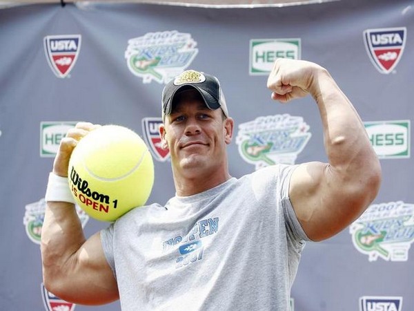 Wrestler John Cena poses for photographers during 'Arthur Ashe Kid's Day'