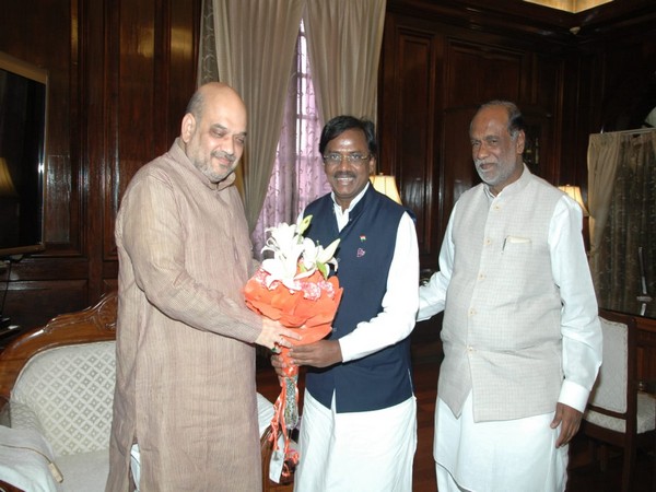 TRS leader G Vivek joined BJP on Friday. Photo/ANI
