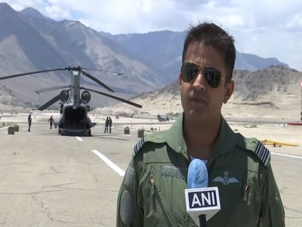 A squadron leader of the IAF at a forward airbase near India-China border talking to ANI on Saturday