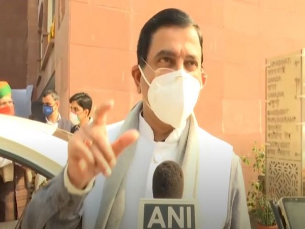 Union Minister Pralhad Joshi speaking to ANI in New Delhi on Monday. [Photo/ANI]