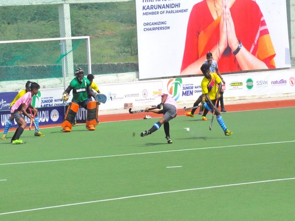 Players in action on Day-6 of Junior National Hockey Championship