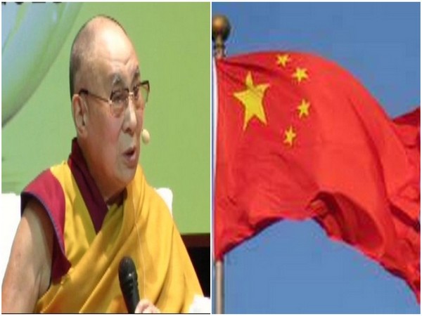 Dalai Lama and China flag
