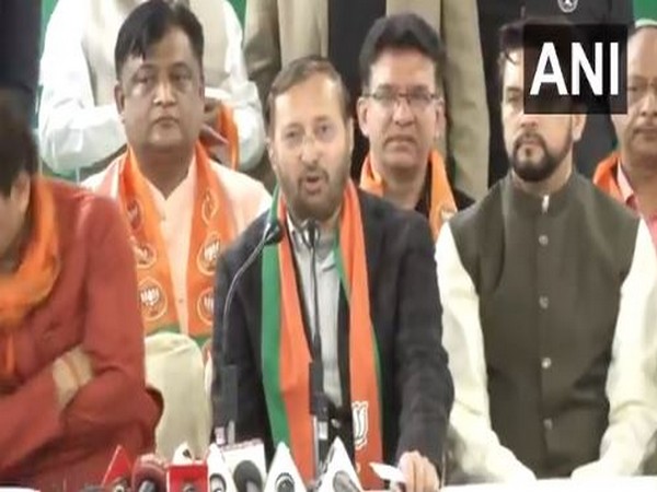 Union minister Prakash Javadekar speaking at a press conference in New Delhi on Monday. Photo/ANI