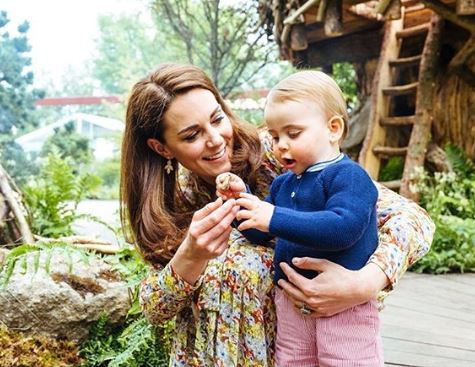 Kate Middleton with Prince Louis