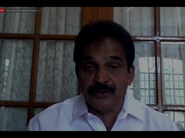 A visual of KC Venugopal, Gerenal Secretary, AICC during a video conference. (Image: AICC)