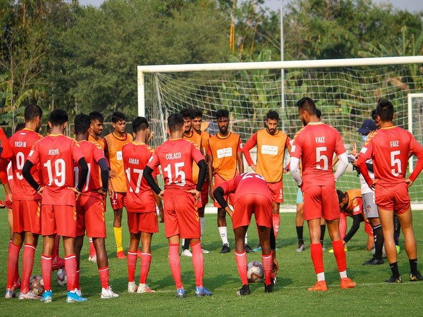 Kenkre FC practicing ahead of their I-League debut match (Image: AIFF Media)