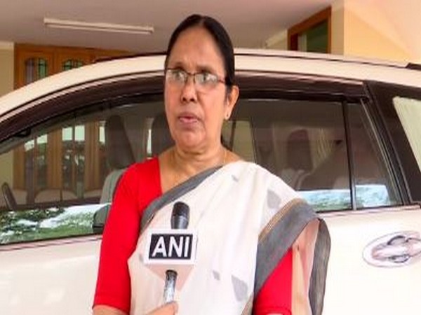 Kerala Health Minister KK Sailaja speaking to ANI on Sunday. Photo/ANI