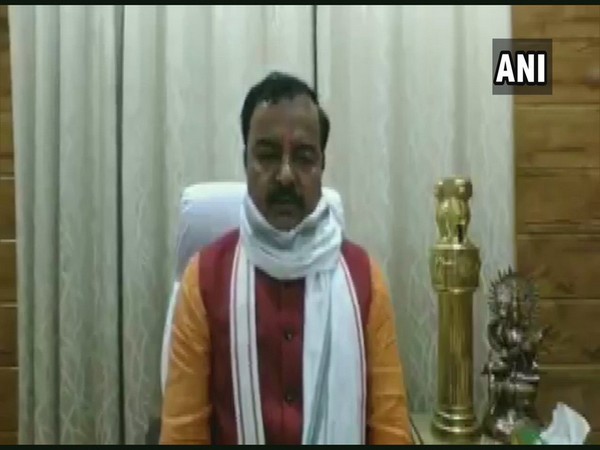 Keshav Prasad Maurya speaking to ANI on Tuesday in Lucknow. 