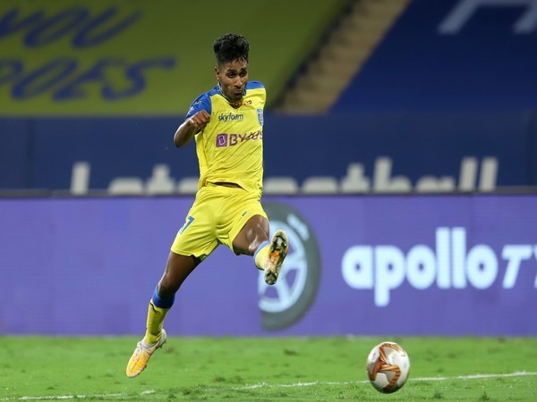 India striker Rahul KP (Photo/ Indian Football TeamTwitter)