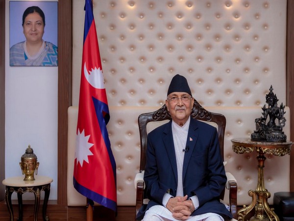 Nepal Prime Minister KP Sharma Oli addressing the nation.