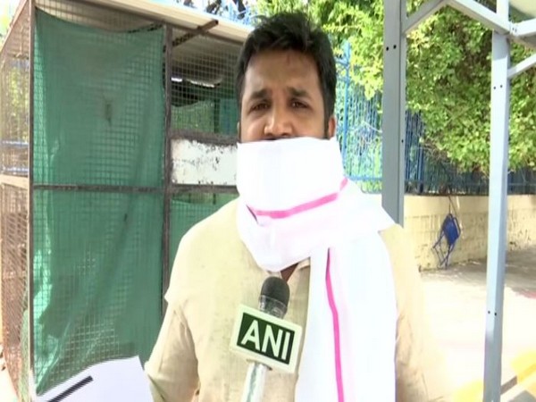 TRS spokesperson Krishank speaking to ANI on Tuesday. Photo/ANI