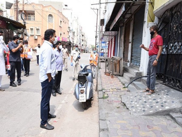 Telangana minister KT Rama Rao interacting with people in Hyderabad