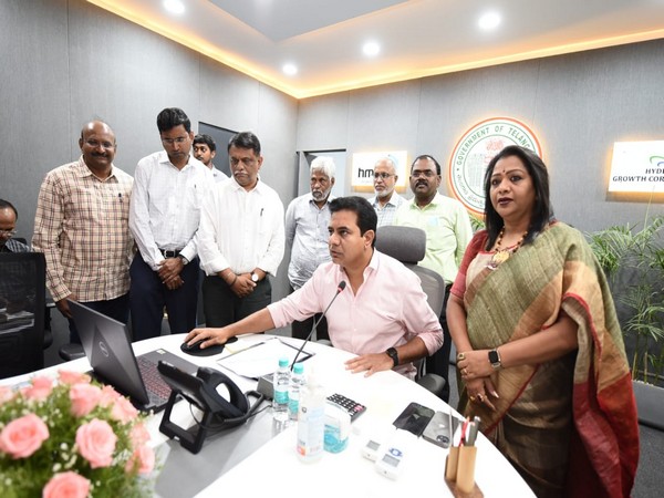 Hyderabad Development Programs Minister of Municipal Affairs KT Rama Rao (Photo/ANI) 