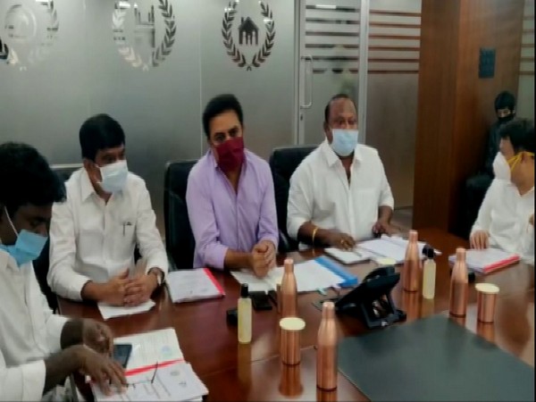 Minister KT Rama Rao during review meeting